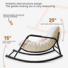 KLNBV Rocking Chair Nursery,Oversized Patio Rocking Chairs with High Backrest Armchair Comfy Side Chair,440Lbs Support Rocking Chairs, Modern Loungewith Iron Frame for Living Room, Bedroom