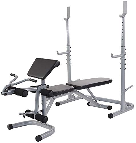 BalanceFrom RS 60 Adjustable Olympic Workout Bench Gray