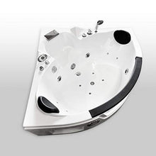 SIMBASHOPPING USA Whirlpool Corner Bathtub Hydrotherapy MIAMI 53.14" and Heater