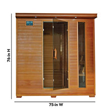 Blue Wave Radiant Saunas BSA1323 6 Cedar Carbon Infrared Sauna 5+ Person