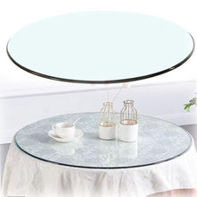 KXWOQ3ED Round Tempered Glass Table Top, 1/4" Thick Polished Edge, Transparent Glass for Coffee Table, Dining Table Glass Top, Garden Outdoor Kitchen Glass Tabletop(850mm(34In))