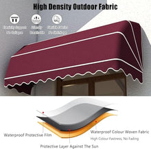 REMYS Manual Telescopic Door Canopy, French Window Awning Green, Outdoor Sunshade/Rain Cover Waterproof, Custom Colors(L 105cm/41.3in(WxH 80x80cm))