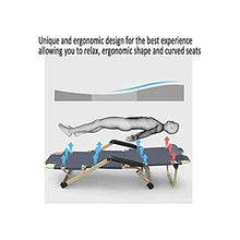 IIPOSAQQ Oversize XL Zero Recliner Padded Patio Lounger Chair Outdoor Zero Patio Lounger Chair Folding Garden Chair Adjustable Recliners Lawn Lounge Chair