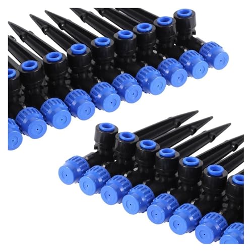 ASDJKL Garden Supplies Adjustable 1/4" Irrigation Misting Dripper 360degree Sprinkler Drip Watering Tool 4/7mm Hose Garden Yard Nozzle(50 PCS)