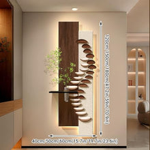 FILWY 3D Wall Art Decor with LED Lights, Hydroponic Glass Vase and Simulated Plants, Illuminated Landscape Painting for Living Room, Bedroom, Hallway (120x40cm) (A 150 * 50cm/59 * 19.7in)