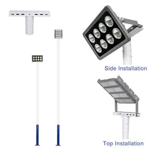 XYIANG Street Lamp Post with Stand, Solar Light Pole for Outdoor Lights, Galvanized Steel Metal Pole Accessory for Street, Patio, Backyard, Basketball Court, Park(6M/20Ft)