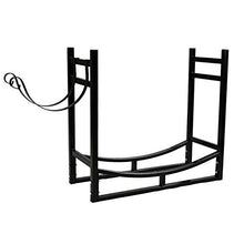 DOIBG Heavy Duty 30 Inch Tall Firewood Rack for Indoor/Outdoor Use Black with Kindling Holder