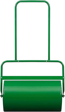 BCSRVCE Iron Lawn Roller,Lawn Roller Drum Roller Push Tow Behind, Water Sand Filled Roller for, Lawn, Backyard (24in, Green)