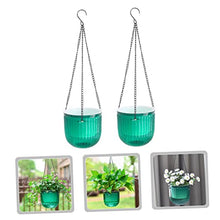 4 pcs Planters Hanging Garden Inch and Self Gray Fence for Chains Hooks Plants Resin Succulent Chain Plant Decorative Pots Round Containers Outdoor Indoor Basket (Greenx3pcs 16.5X15CMx3pcs)