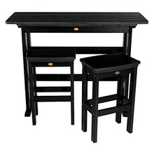 Highwood Lehigh 3pc Bar Height Balcony Set Black