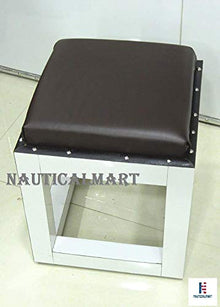 NauticalMart Decorative Wooden Ottoman Stool