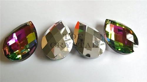 720pcs Ed 38mm Almond Teardrop Prism Lamp Parts Pendant Shining Crystal Glass Suncather