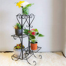 SIDUFHAOPKLL 4 Tiers Metal Home Flower Seeds Plant Display Stand Garden Instruments Pot Storage Rack Shelf Gardening Tools and Equipment