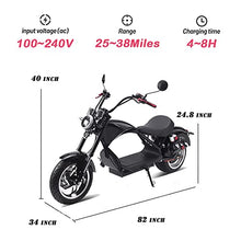TOXOZERS 2500W Fat Tire Electric Scooter with Seat Black