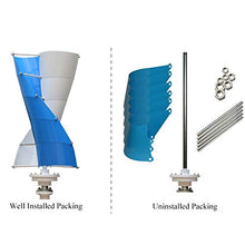 12000W Portable Vertical Helix Wind Power Turbine Generator Kit,12V 24V 48V with Charge Controller for Hybrid Solar Wind System (Model 10),24v