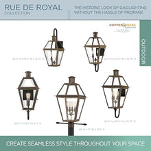 Quoizel Rue De Royal Charleston Outdoor Wall Lantern 22.5 Inch 1-Light Industrial Bronze