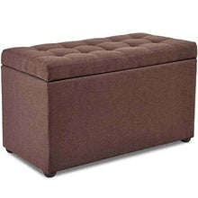 LASEVE Footstool, Ottoman Stool Seat Storage, Foot Rest Stools Wooden, Footstool Pouf Outdoor, Portable - for Living Room, Bedroom, Small Space