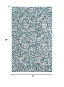 Company C Camellia Indoor/Outdoor Performance Rug 5' x 8' Aqua