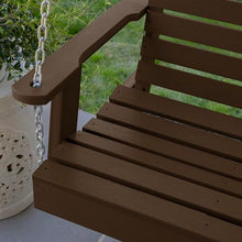 highwood Weatherly Porch Swing, 4 Feet, Weathered Acorn
