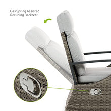 Greemotion Antigua Outdoor 6-Piece Convertible Recliner Sofa Set with Height Adjustable Table Wicker Conversation Set for Porch Patio Loveseat Rattan Sofa Chair Cushion Ottoman Footstool Footrest