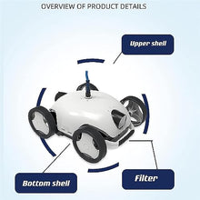 KANGJIEM Automatic Robotic Pool Vacuum Cleaner, Cordless Swimming Pool Cleaner, 90 Mins Maximum Runtime Self-Parking, Pool Vacuum for Above/In Ground Flat Pool Up to 730Sq Ft