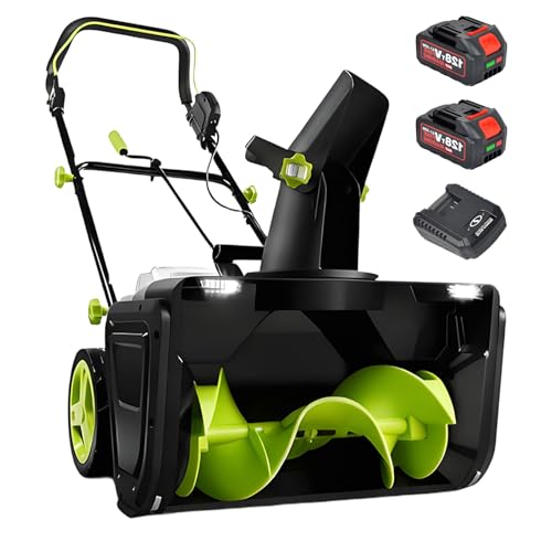 40V Cordless Snow Blower, Electric Snow Thrower Pro, 3500 W Brushless Motor, 20" Working Width, 25ft Max Throw Distance, LED Lights for Sidewalk