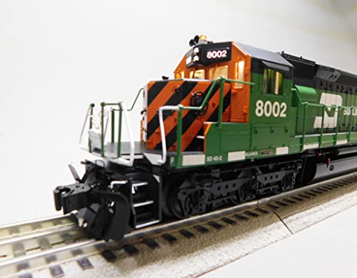Generic Burlington Northern Legacy SD40-2 Diesel Locomotive Engine #8002 O Gauge Green