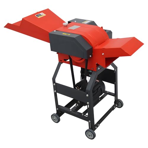 Banfluxion 220V 4-Blade Hay Cutter Pulverizer Red