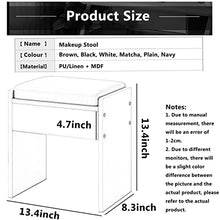 RFSHAOP Ottoman Foot Stool Linen Shoe Change Stool Small Footstool Square Foot Stools Rest Stool Footstools for Living Room Ottomans for The Bedroom Outdoor Ottomans, Grey B-44.5X33X36CM
