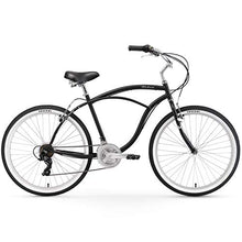 Firmstrong Urban Man Beach Cruiser Bike 26-Inch 7-Speed Matte Black
