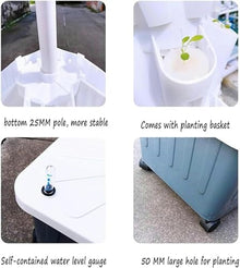 FLTRGO Hydroponics Growing System Tower Hydroponics Growing System Tower, 8 Layer/10 Layer/12 Layer, Indoor Herb Garden Kit Complete Herb Growing Set