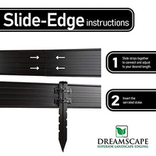 Dreamscape SlideEdge Aluminum Landscape Edging - 16 Strips, 117.5ft Total, Black