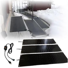 iumLeap Electric Snow Melting Mats - Non-Slip Heated Rubber Mat for Waterproof Snow and Ice Melt - Ideal for Entrances, Stairs, and Sidewalks, 5 Pcs-10x30in