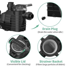 Pipopa 2.5HP 6540GPH Pool Pumps Above Ground and Inground, 1725RPM/3450RPM 2-Speed Swimming Pool Pumps, Super Power, Salt/Fresh Water, IP44 Waterproof, Energy Saving