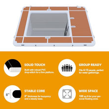 AIRMAT FACTORY Inflatable Floating Dock Swim Air Dock Platform 13x10FT As Picture