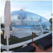 Inflatable Pool Cover Dustproof Transparent Tent for Outdoor and Home Swimming Pools Water Quality Inflatable Protective Cover(6x3x3m)