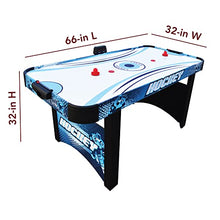 Hathaway Enforcer 5.5-ft Air Hockey Table with Electronic Scoring Blue/White