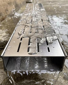 BYFSRUS Low Profile Stainless Steel Linear Shower Drain, 6.6ft Jointable Trench Drain System for Driveway/Deck/Patio, Removable Cover, Pack of 10