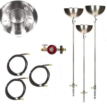 EasyFirePits Complete LP Basic Fire Pit Kit & Choices of Lifetime Warr 316 Stainless Burner (72.0, Torch72B-3pk)