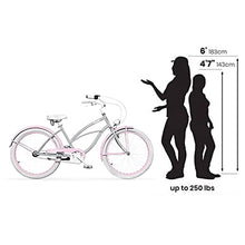 Vivelo LA Donna Beach Cruiser for Women Complete Bike Aluminium Lightweight Frame 26-Inch 7-Speed Adele