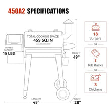 Z GRILLS 450A2 Wood Pellet Grill Smoker, PID V3.0, 459 Sq in, Bronze