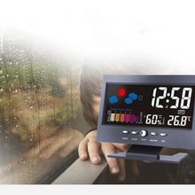 YWMLFZ Weather Voice Control Alarm Clock Home Color Screen Weather Forecast Temperature Humidity