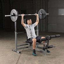 Body-Solid PowerCenter Olympic Bench - Versatile Weight Bench with Squat Rack, Bench Press Rack, and Leg Developer