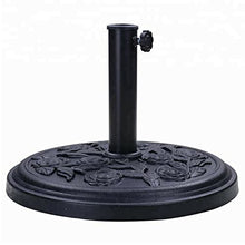 Black Cast Iron Round Umbrella Parasol Base Stand Patio Outdoor Garden Heavy 9kg