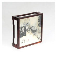 LUYOUBOZHU Vase Stand Square Red Acid Branch Display Stand Marble Worktop Bonsai Decor Base