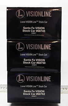 Lionel Santa FE VISIONLINE Stock Car 3 Pack O Gauge