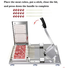 ERoomQ Manual Mutton Kebab Machine,Stainless Steel BBQ Doner Kebab 10 Strings Meat Making Machine,for Home BBQ Parties Barbecue Helper
