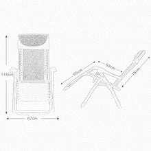 IIPOSAQQ Outdoor Reclining Zero Chair Extra Wide Adjustable Lounger Chair for Patio Garden Beach Pool with Cushions Support 200kg Garden Chair