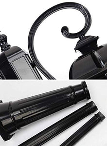 Lights Outdoor European Outdoor Retro Street Light Patio Residential Area High Pole Light Waterproof Floor Lamp Vintage Victoria Glass Lantern Lawn Garden Street Light Villa E27 Decoration Post Lamp S