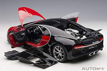 AUTOart Bugatti Chiron 1/12 Model Car Italian Red Nocturne Black